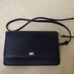 Michael Kors Women's Leather Crossbody, Navy